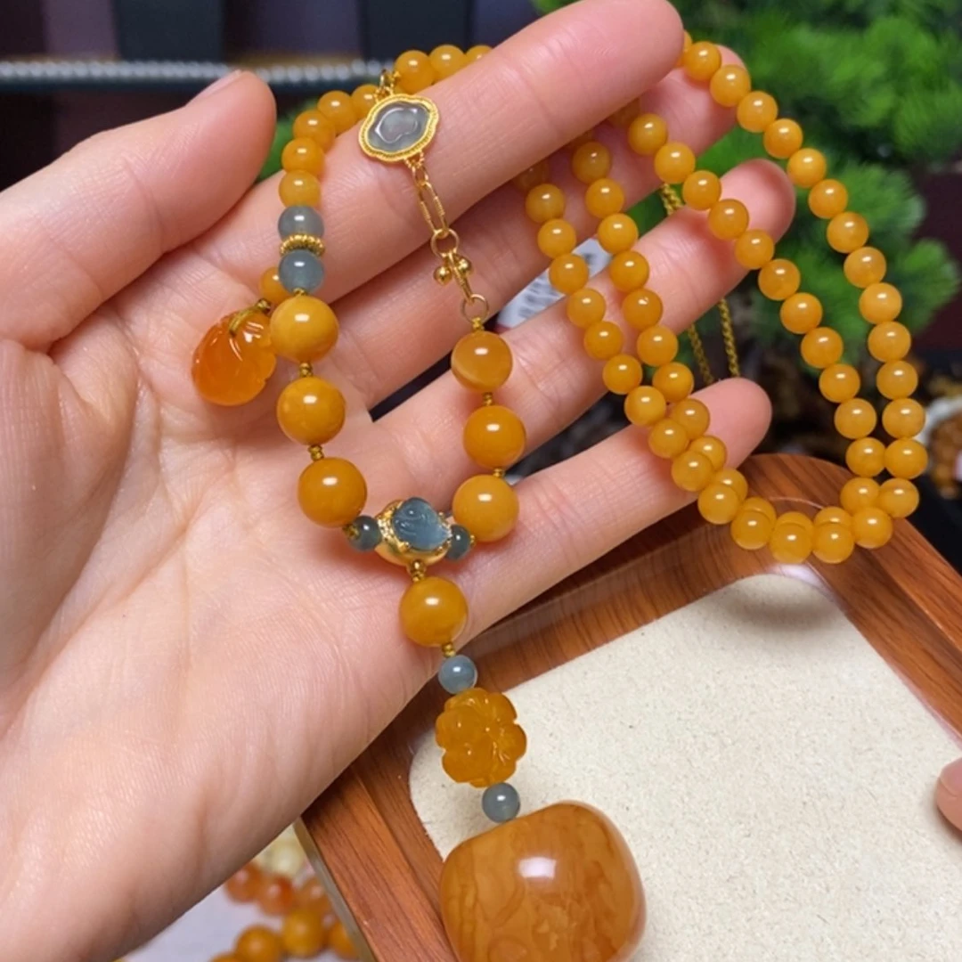 【闪购商品】蜜蜡颈饰未镶嵌项链