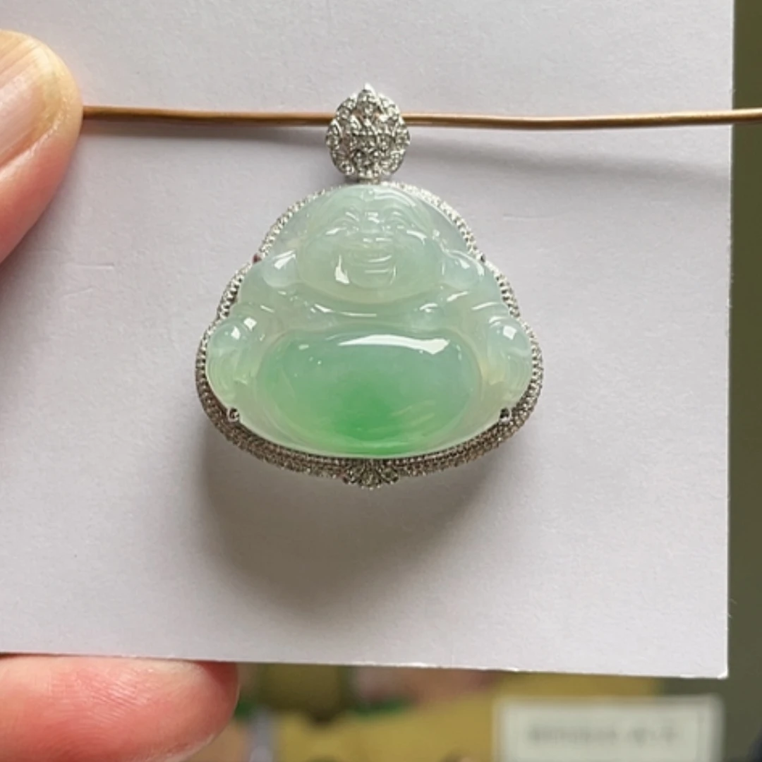 【闪购商品】吊坠(不含链)18K金镶嵌翡翠