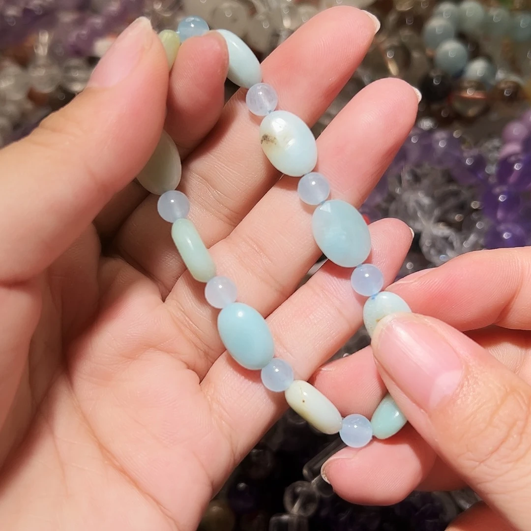水晶手链未镶嵌天河石手链