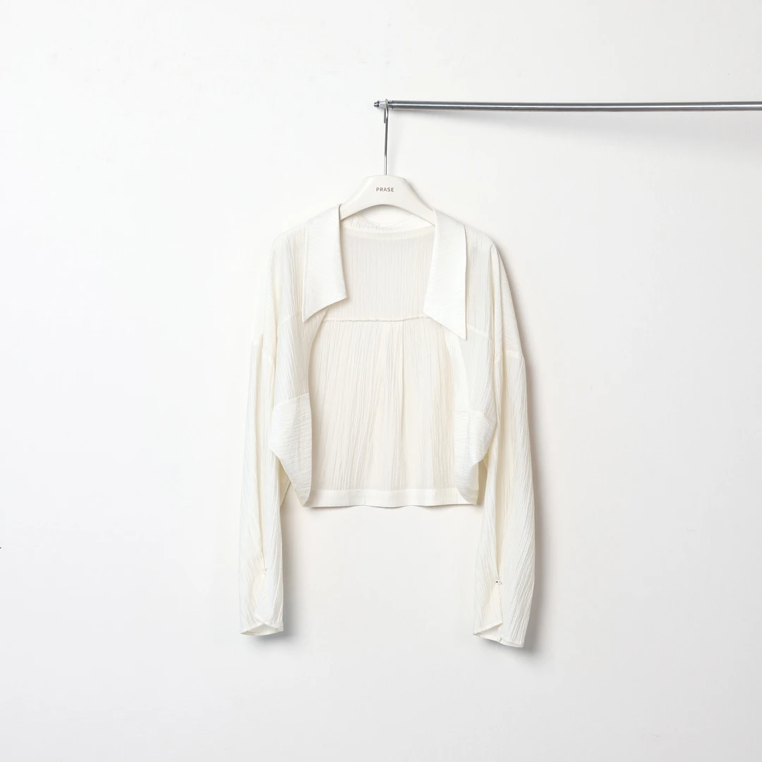 PRASE·噜【空白格】微胖轻奢设计款夏女时尚百搭天丝短外套PR505C83
