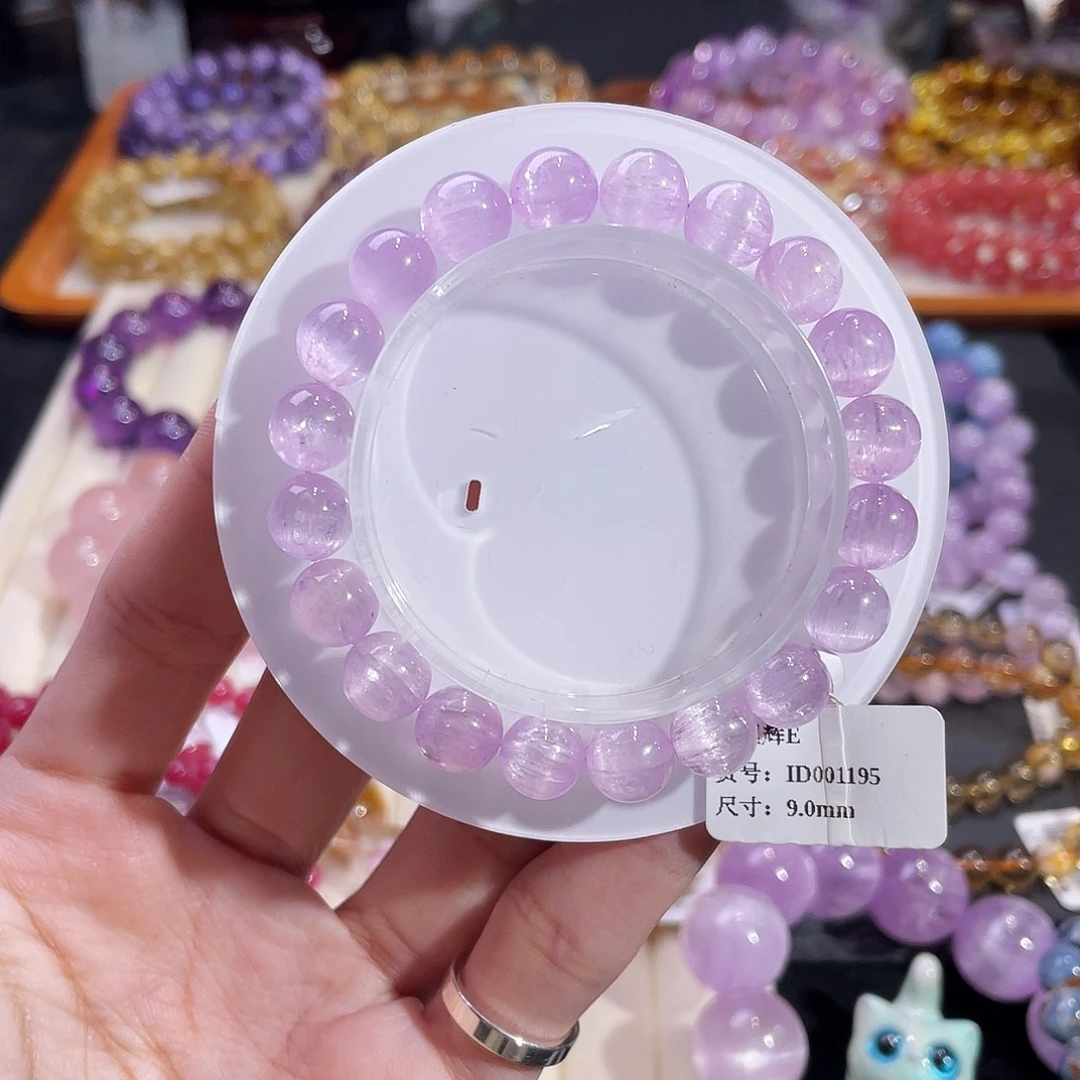 锂辉石手串未镶嵌紫锂辉9