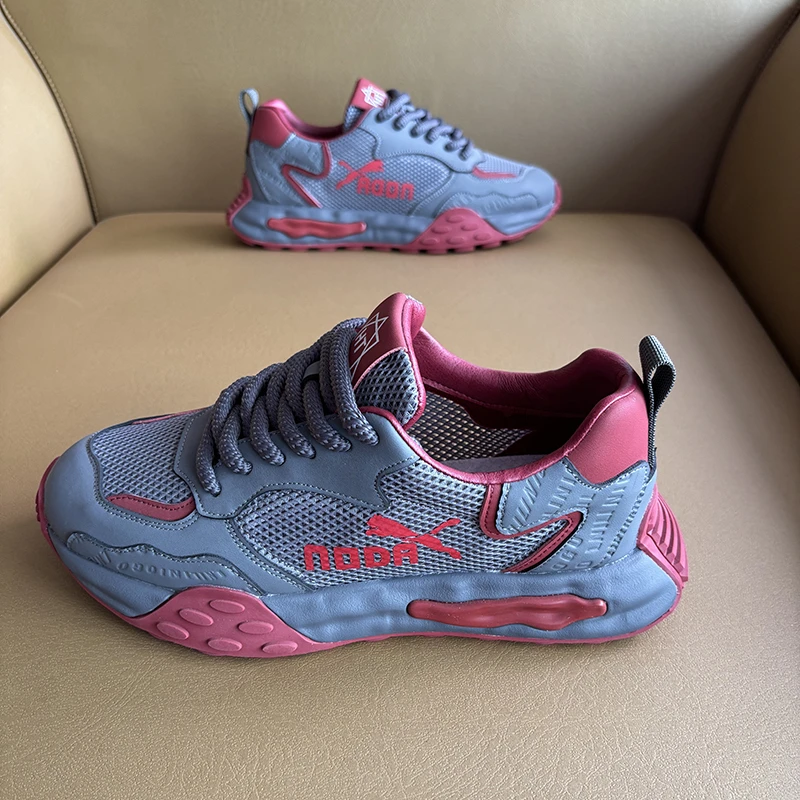 【89-388】男潮鞋2025夏季透气慢跑阿甘鞋个性百搭拼色冰丝网老爹鞋