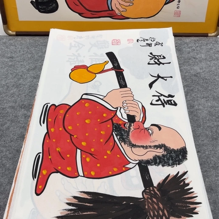 国画手绘禅意画一物一拍