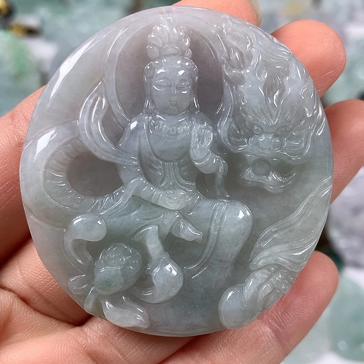 颈饰未镶嵌翡翠玉龙观音福利