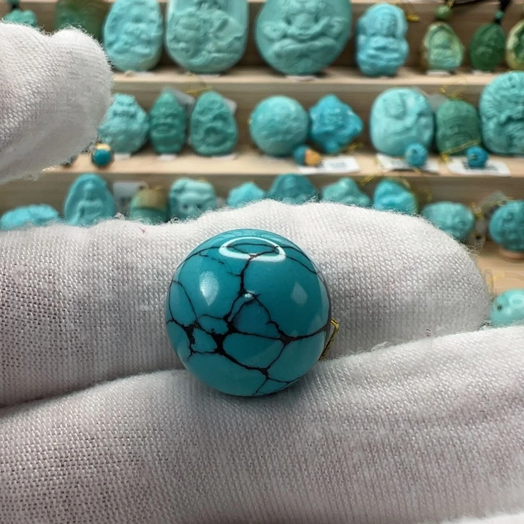 未镶嵌绿松石圆珠16mm