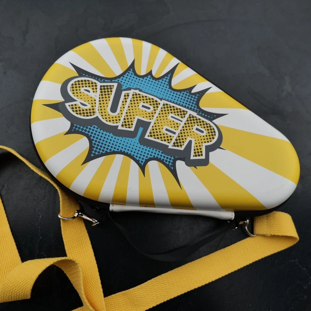 卡通款斜挎乒乓球拍套包葫芦形硬壳大容量收纳包盒乒乓球拍包