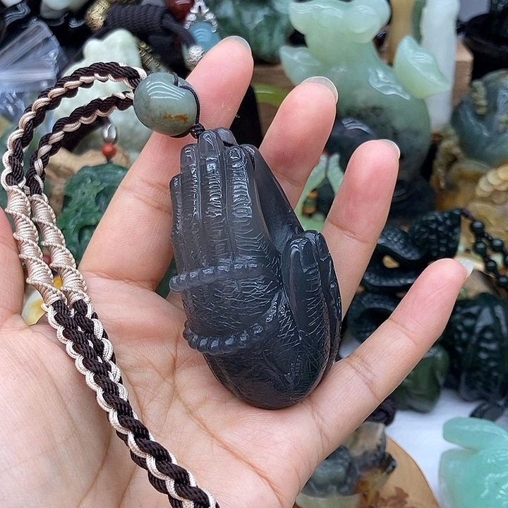 岫玉未镶嵌手把件