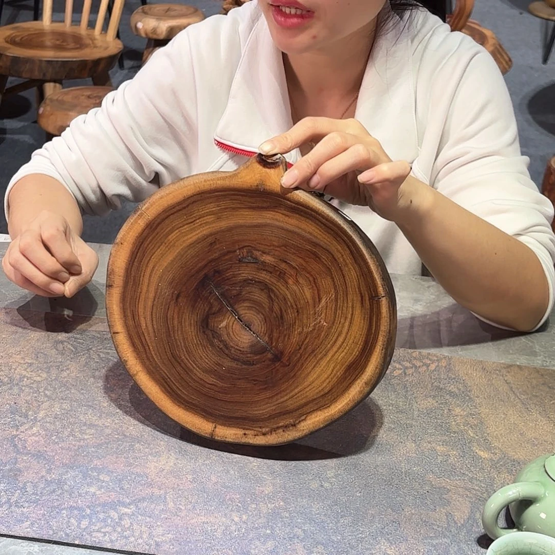 樟木摆件干泡茶台工艺品