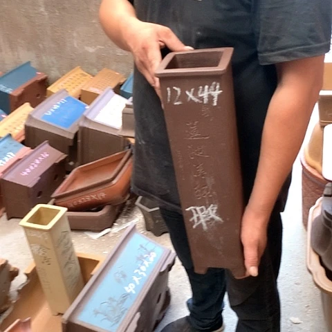 紫砂花盆手工艺品