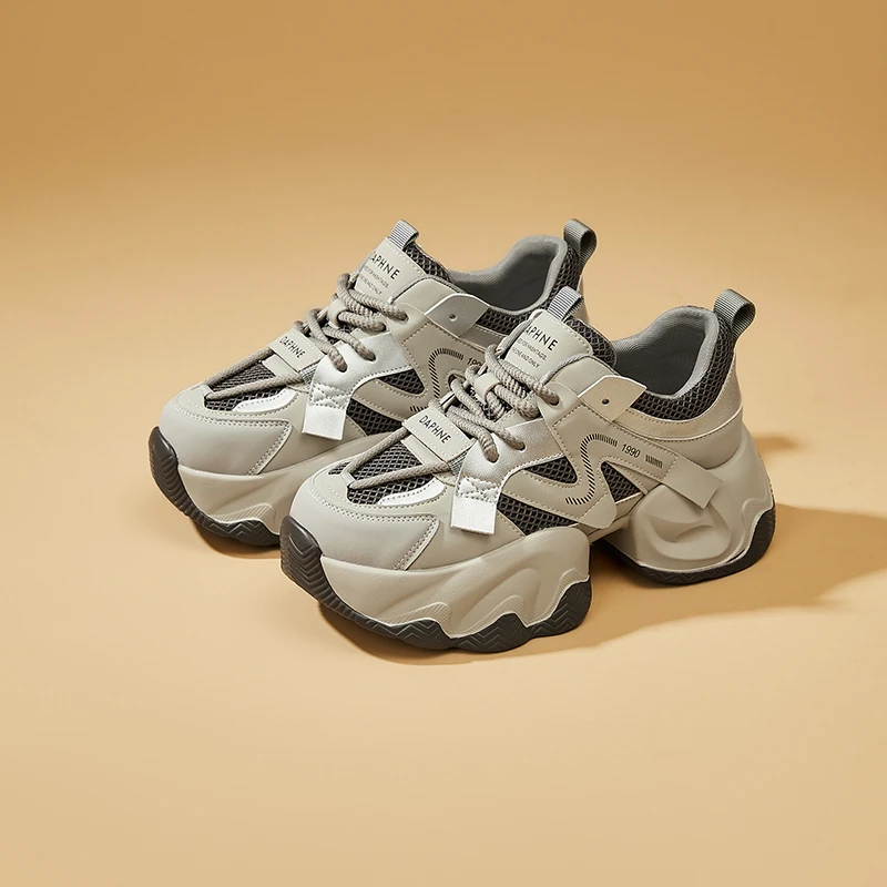 Daphne/达芙妮【怀银纡紫】老爹鞋女款2025爆款ins百搭厚底时尚女鞋