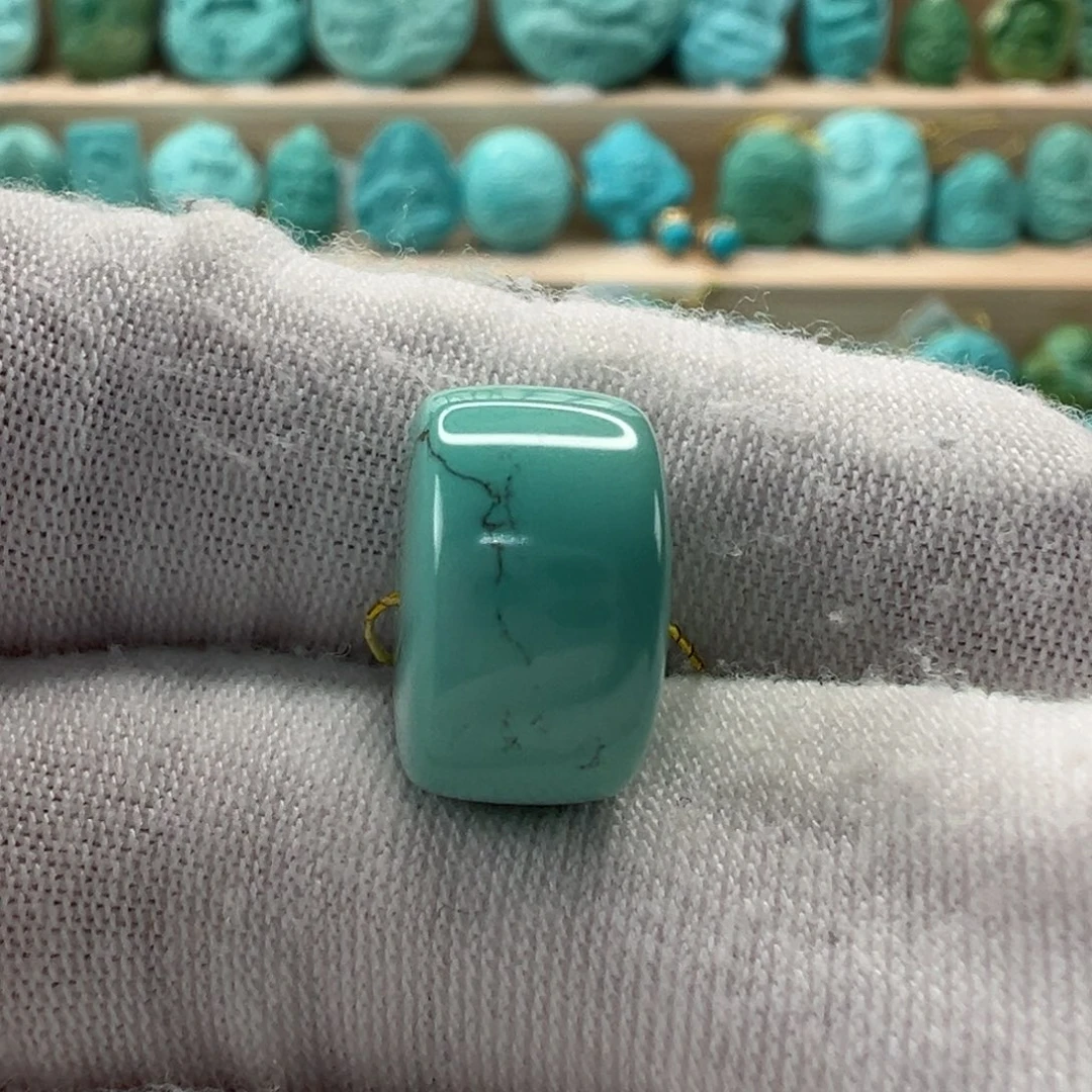 未镶嵌绿松石直切珠 13.3x8mm
