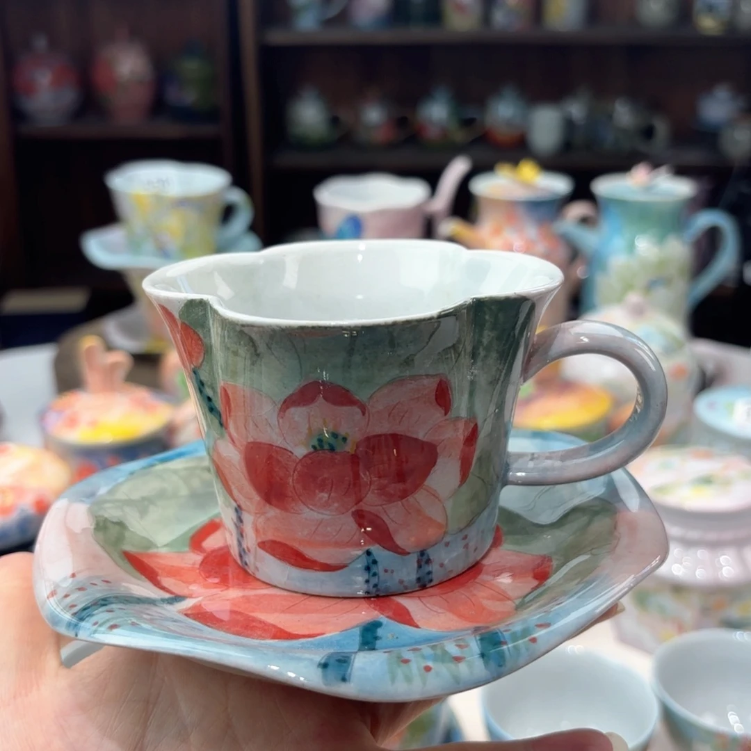 景德镇手绘高温釉下彩陶瓷茶具