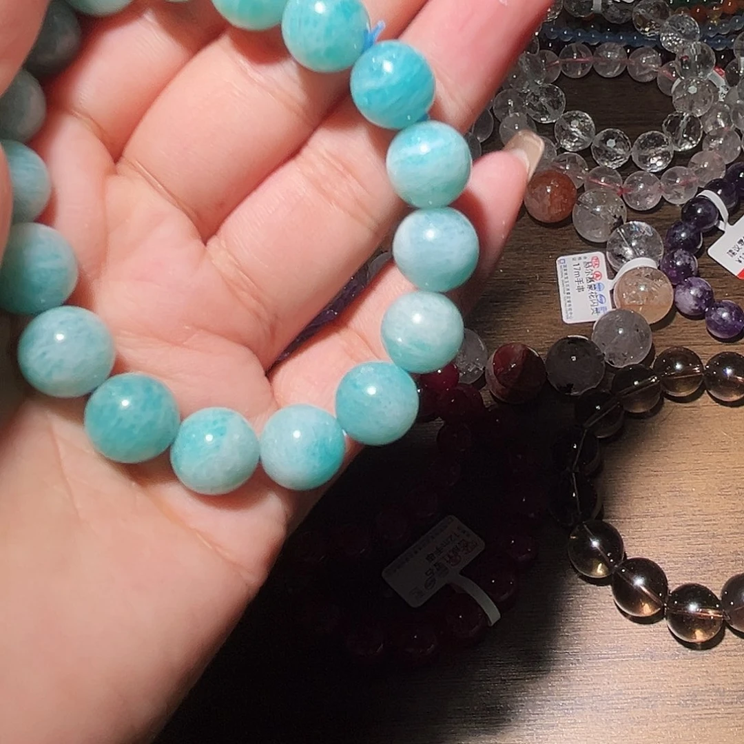 水晶手链未镶嵌天河石11毫米