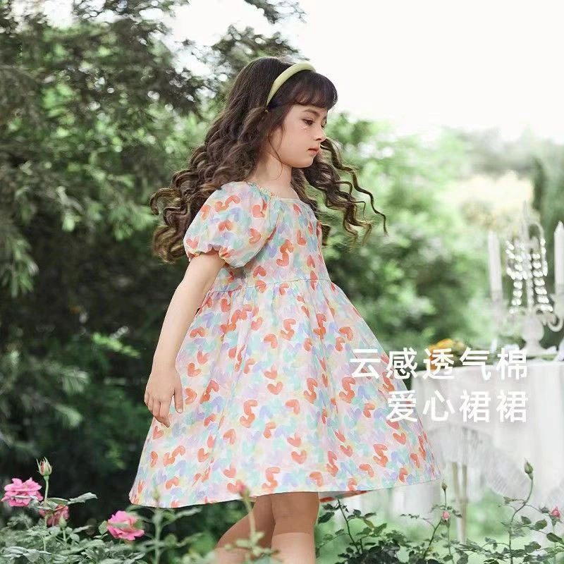 2025夏季新款可爱甜美连衣裙女童儿童学生时尚百搭洋气潮流公主裙