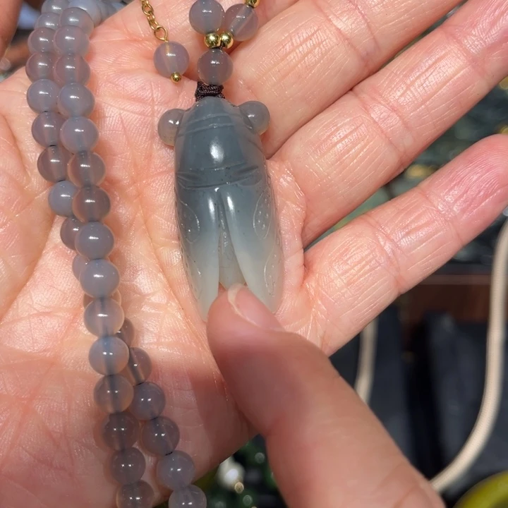 岫玉未镶嵌毛衣链