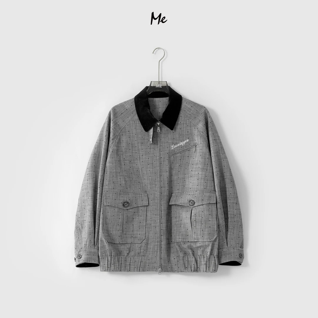 ME【MM格点外套】垂坠有质感透气干爽显瘦百搭时尚休闲外套MESS0360