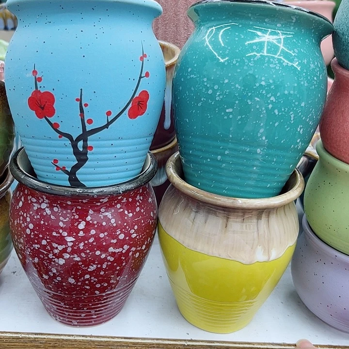 多肉绿植陶瓷花盆9.9包邮，有孔