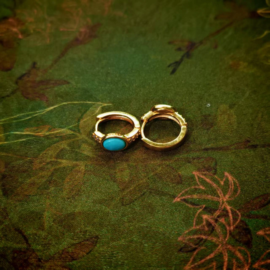 925银耳饰 【珺笙珠宝】镂空时尚蛋面耳钉S1002105029