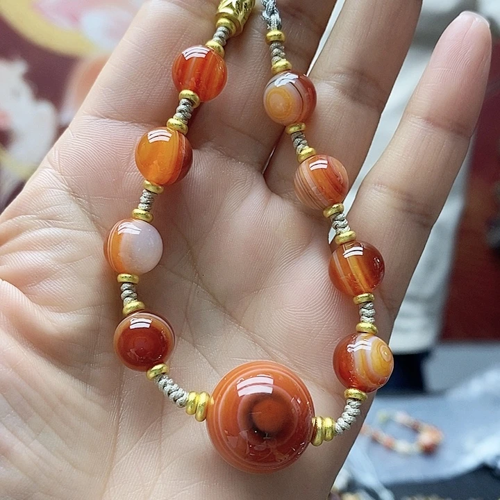 玛瑙/玉髓颈饰合金