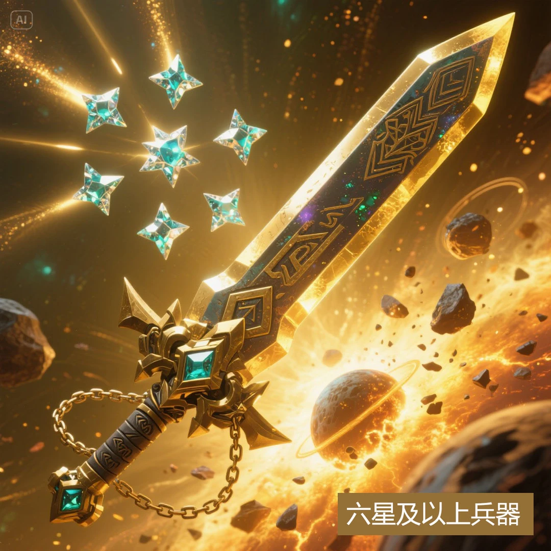 【六星以上兵器图鉴】藏兵阁微兵器实心锌合金模型图片（未开刃）