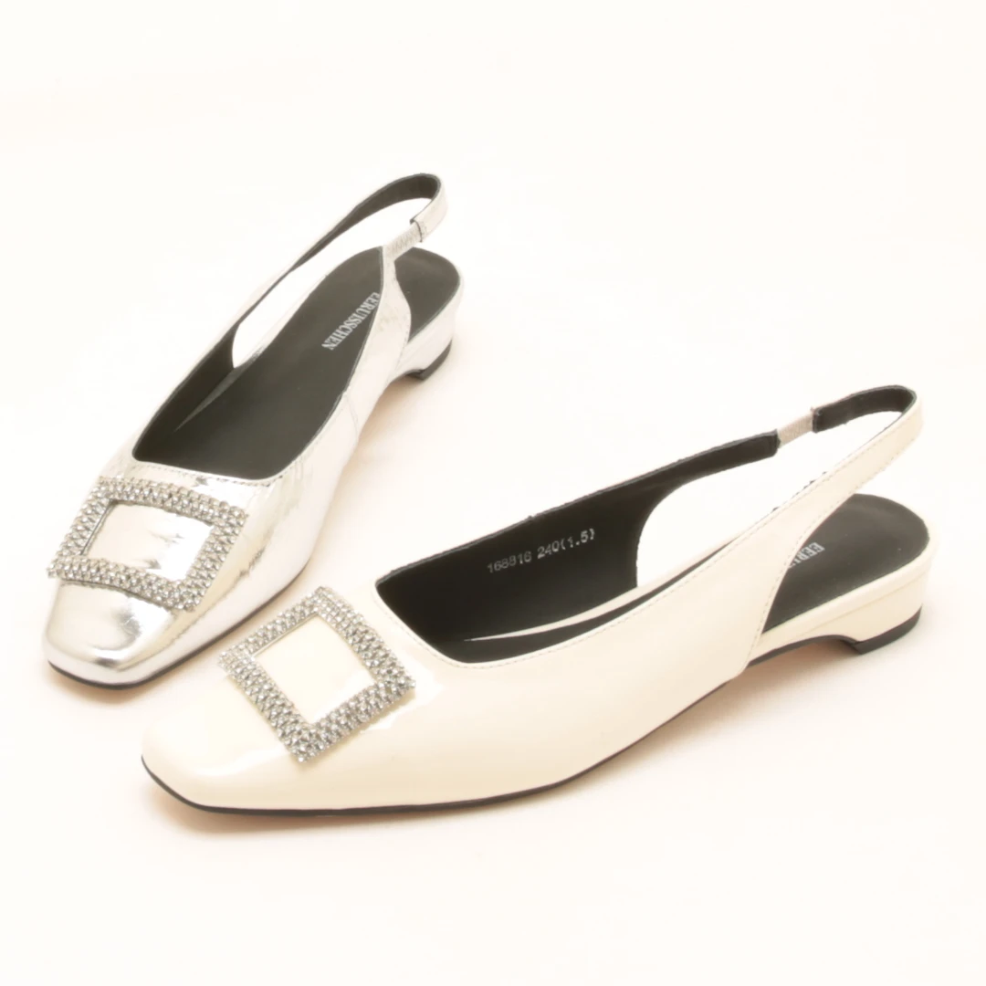 7093夏季新款真皮水钻银色凉鞋外穿一脚蹬包头后空凉鞋