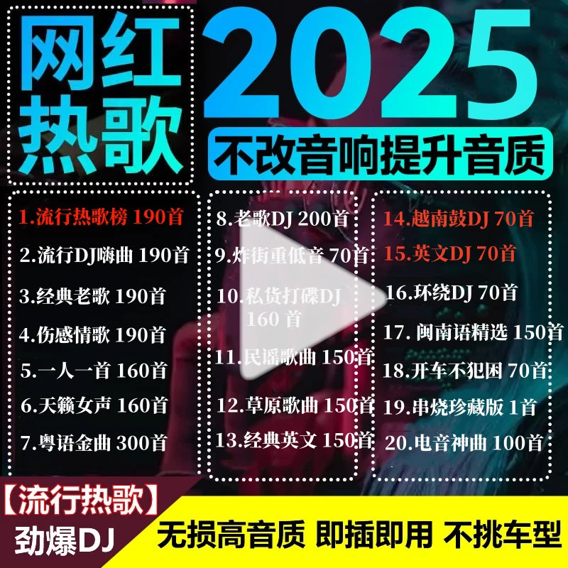 车载CD碟片无损高音质dj劲爆嗨曲音乐DVD碟片黑胶唱片老歌CD光碟