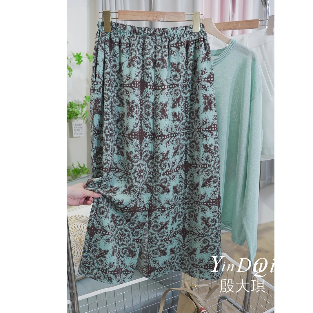 凉凉裙~芙蓉缎/2025夏松紧腰显瘦百搭半身裙女