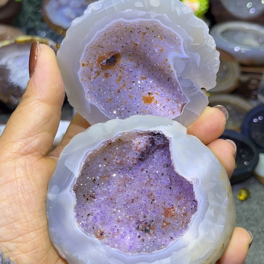 紫晶未镶嵌摆件水晶