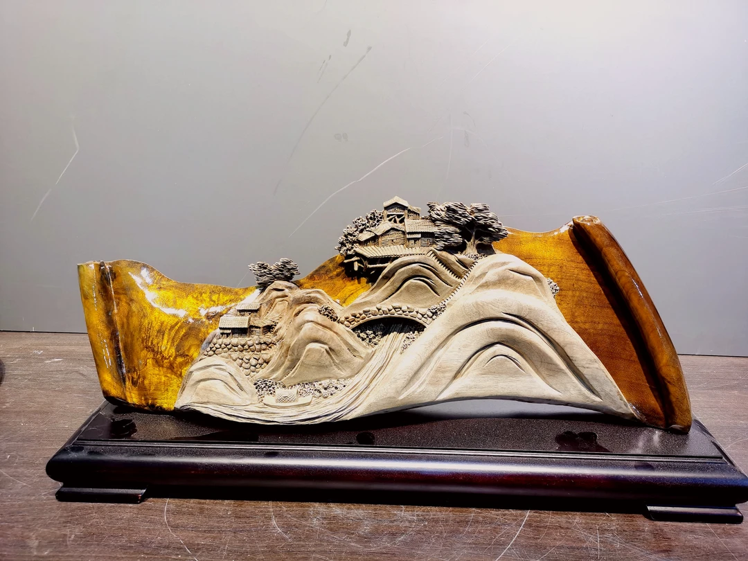 山水人家，金丝饱满，具有意境美感