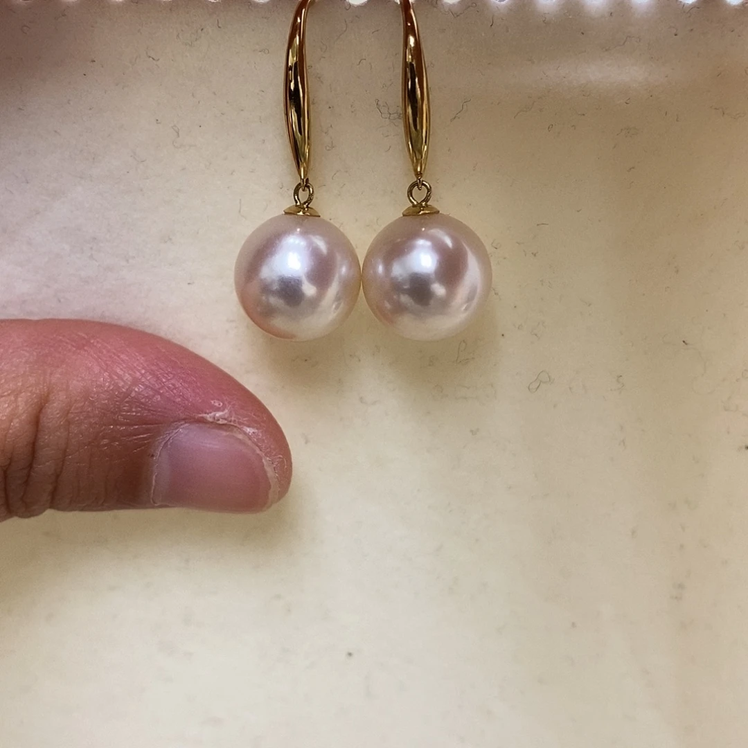 18K金镶嵌耳饰淡水珍珠
