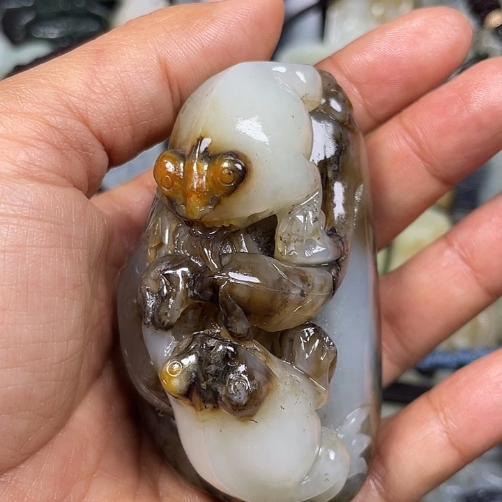 火***马和田玉未镶嵌挂件