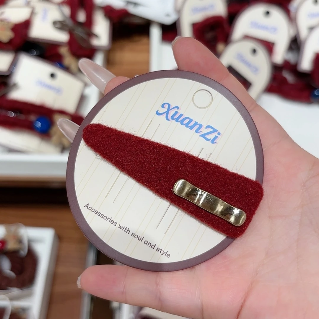 皮质铁合金发饰发夹