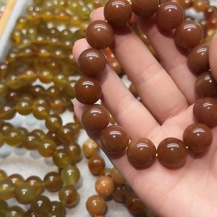 暖****蛇纹石玉未镶嵌手串