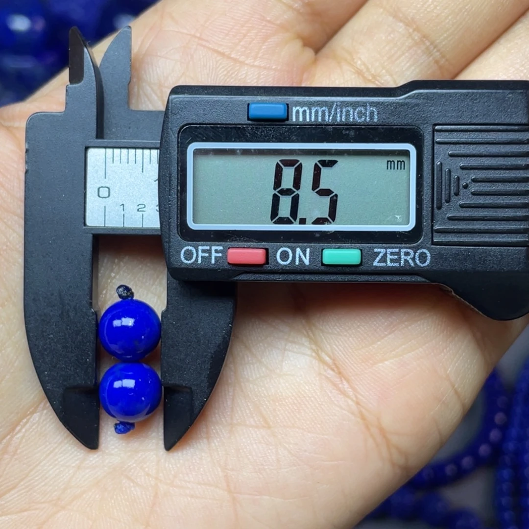 雪***青金石未镶嵌8mm对珠配饰