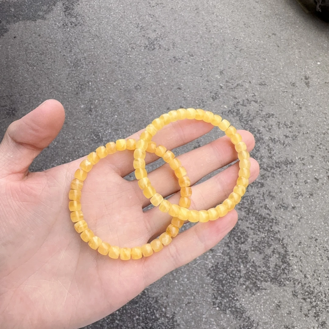 天然蜜蜡直切手串约5x6mm左右多样性拍一发一j