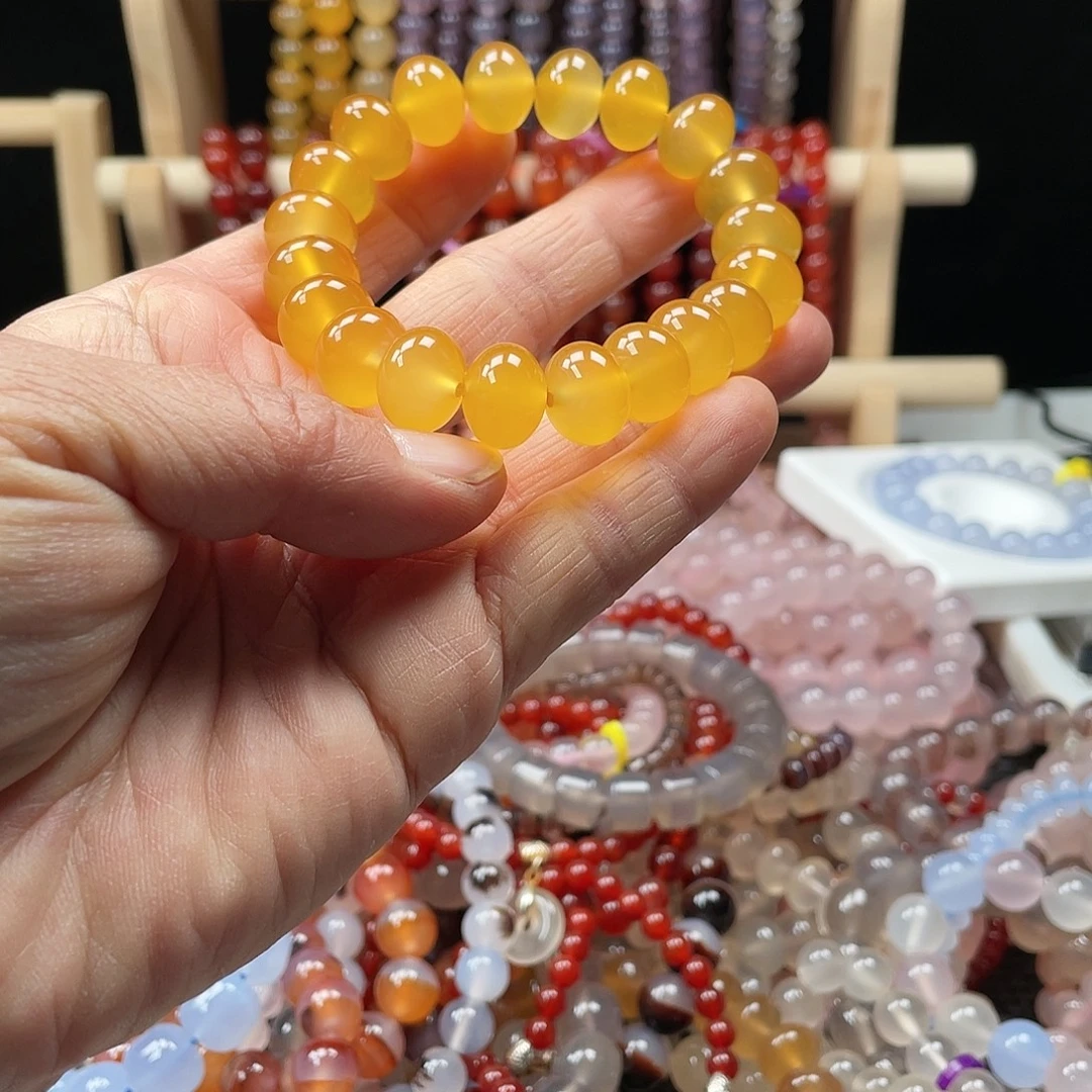 微***)玛瑙/玉髓合金手链