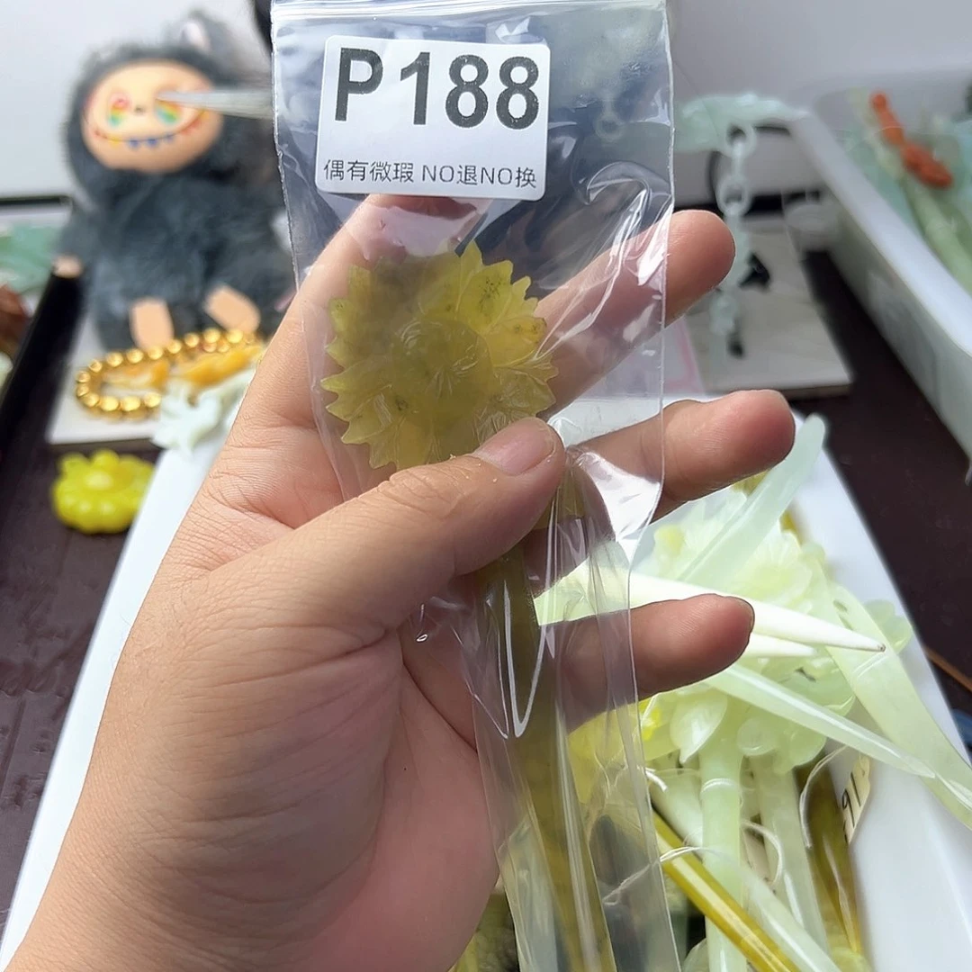合金蛇纹石玉发饰刘*琉