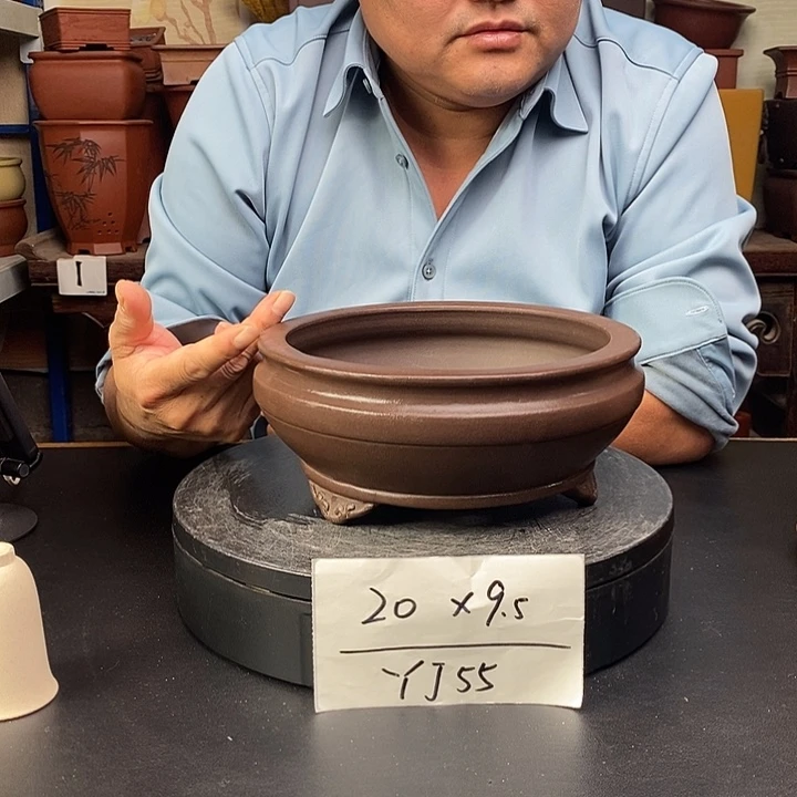 紫砂花盆货号一只YJ55