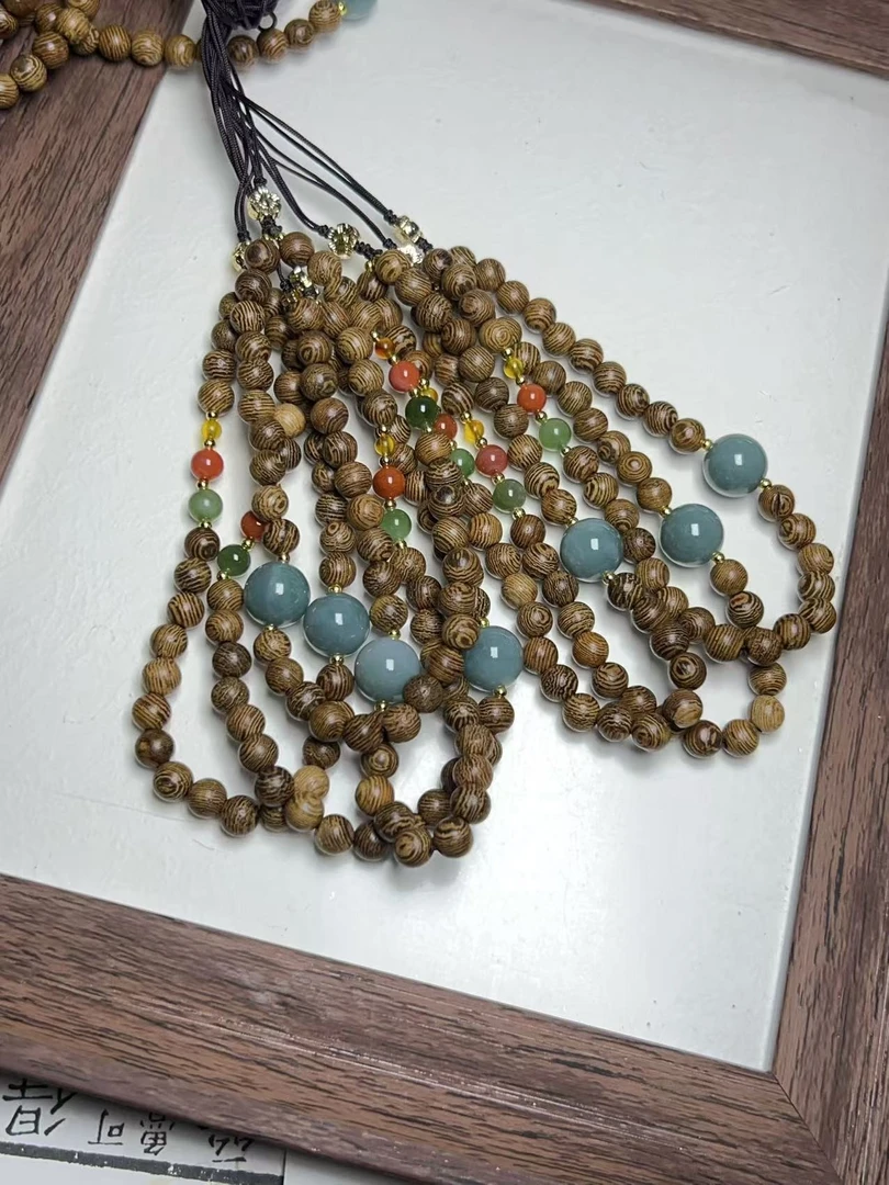 A-1317-简约时尚款【翡翠+花梨木】手机挂（拍一发一 多样性发货）