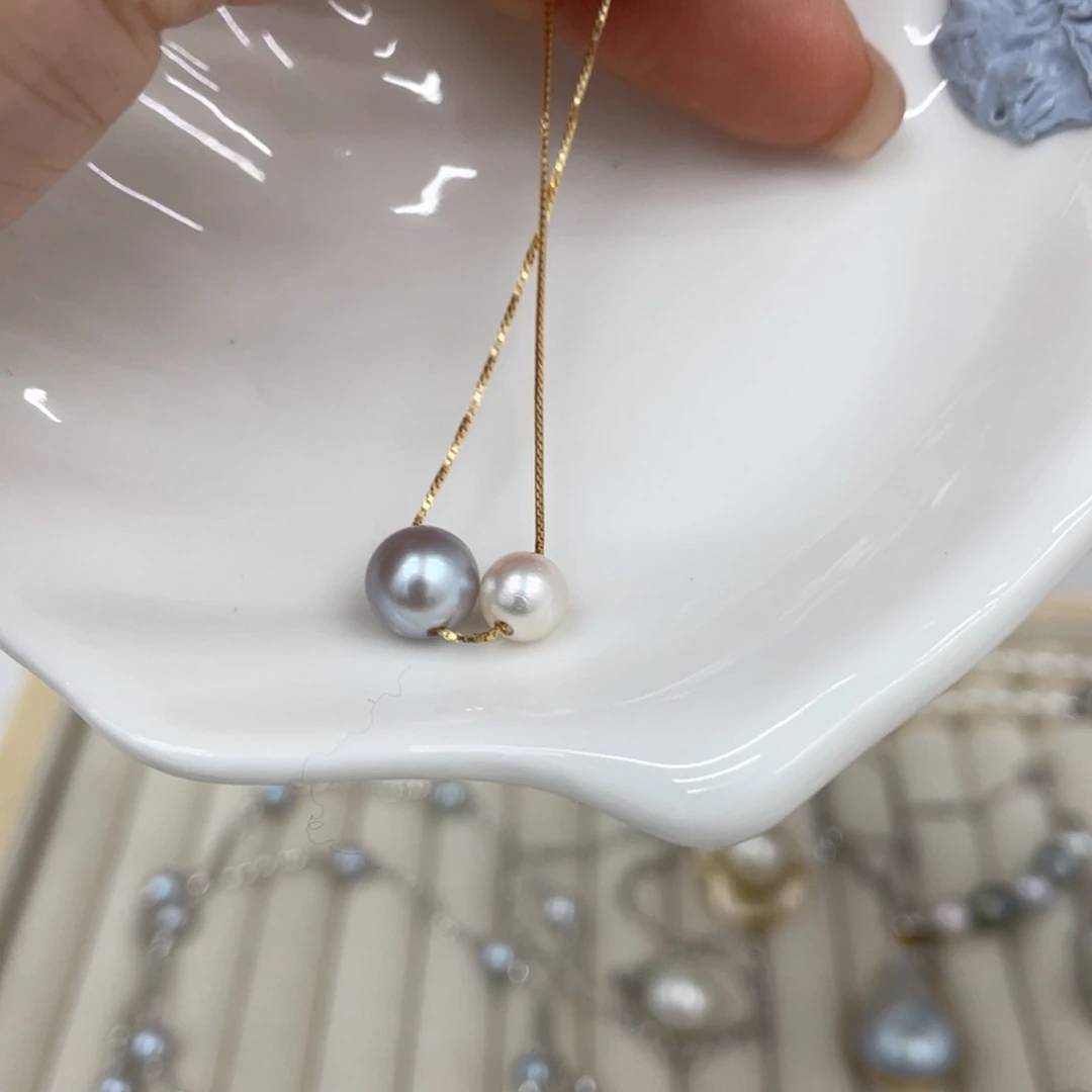 海水珍珠颈饰银S925镶嵌