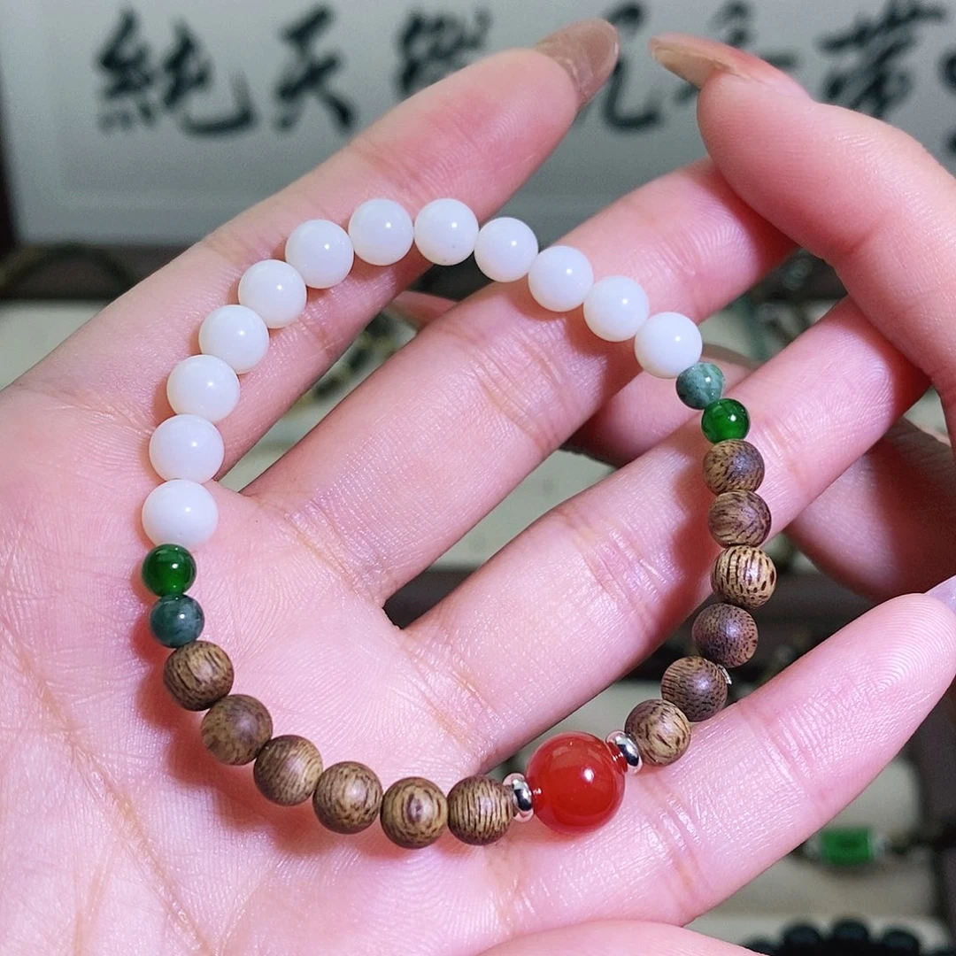 翡翠银S925镶嵌手串多样性
