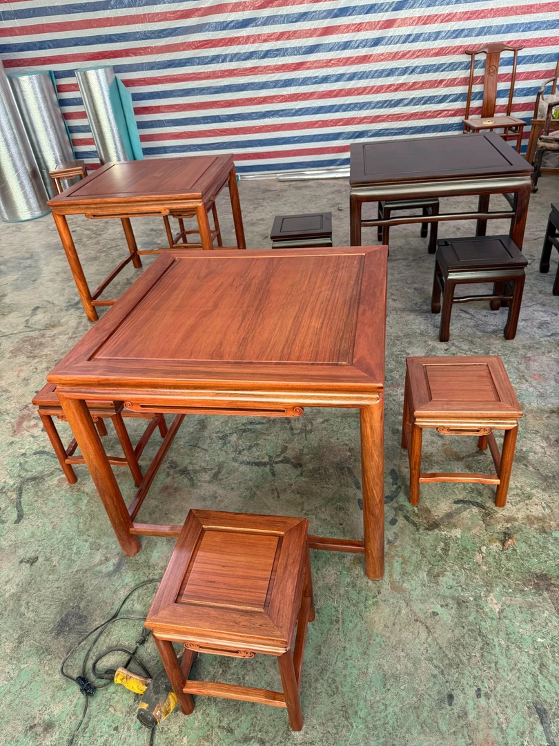 休闲桌八仙桌四方桌纯实木