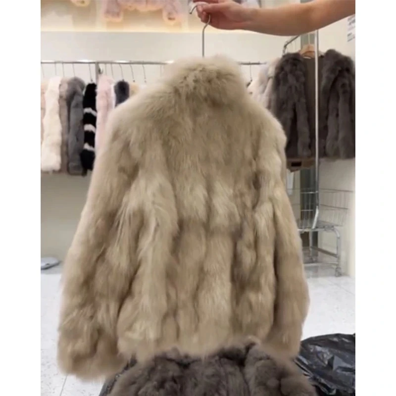 2026秋冬新款简约时尚小个子宽松毛茸茸外套休闲小众保暖长袖上衣