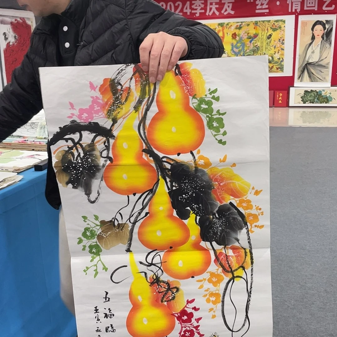 国画今天上午国画作品展示