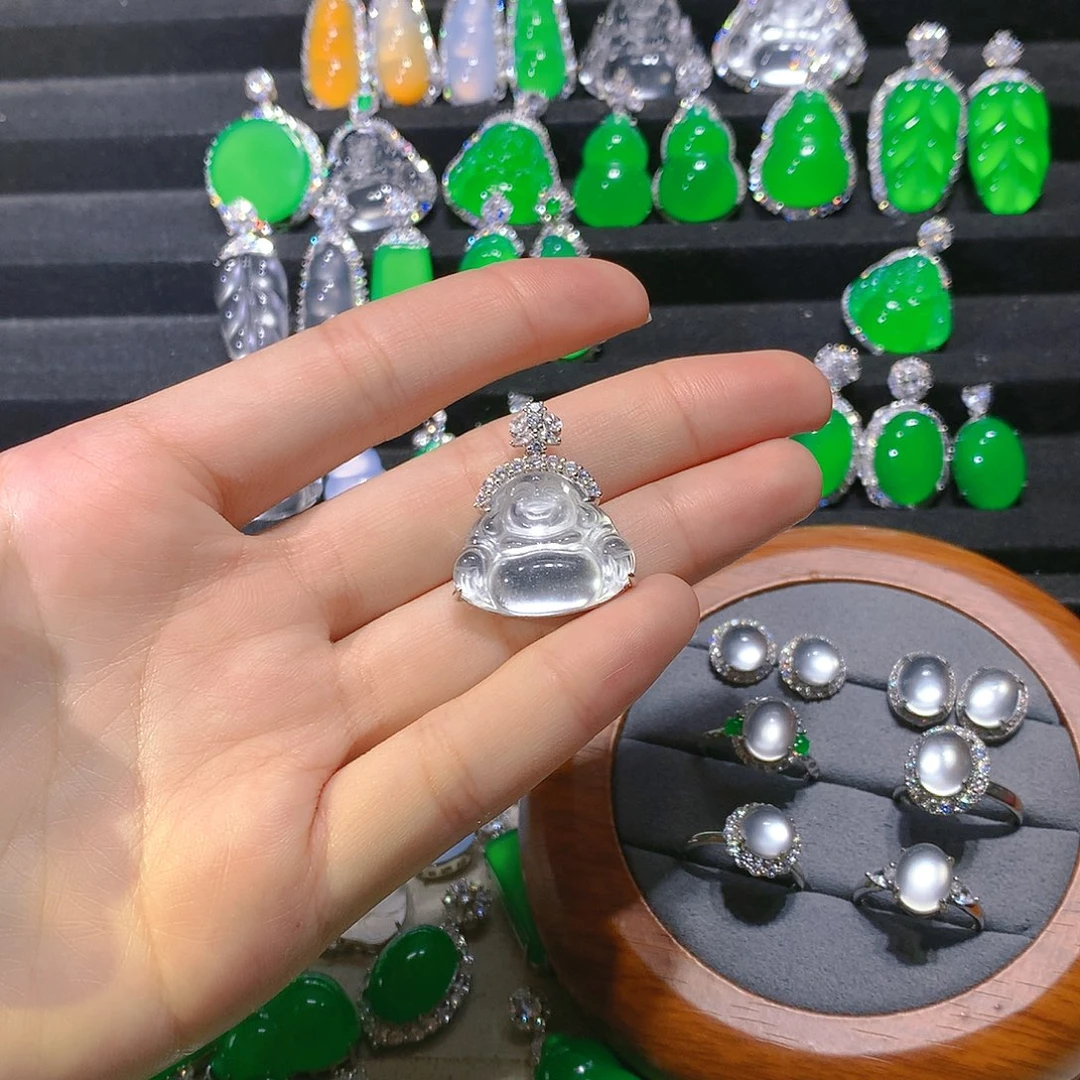 *****石英质玉银S925镶嵌颈饰