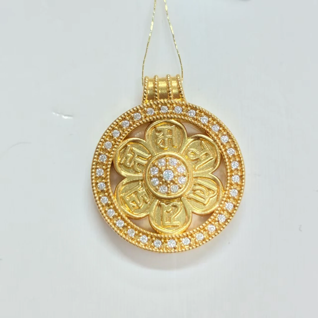 合成锆石【莹莹专享】足金999投资金  点钻吉言罗盘 2.43 SY