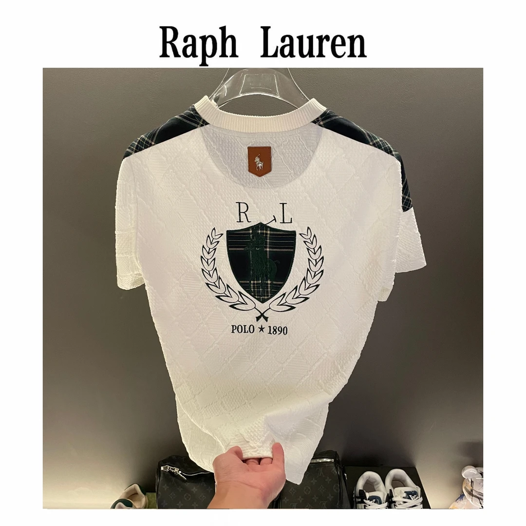 2025新品轻奢男士夏季时尚穿搭亲肤柔软高质感刺绣短袖 YX L408