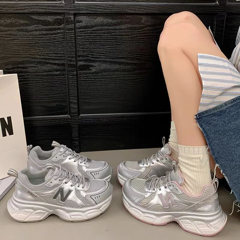 888-66【AsmiyB】复古老爹鞋夏季新款高级感透气网面百搭休闲运动鞋