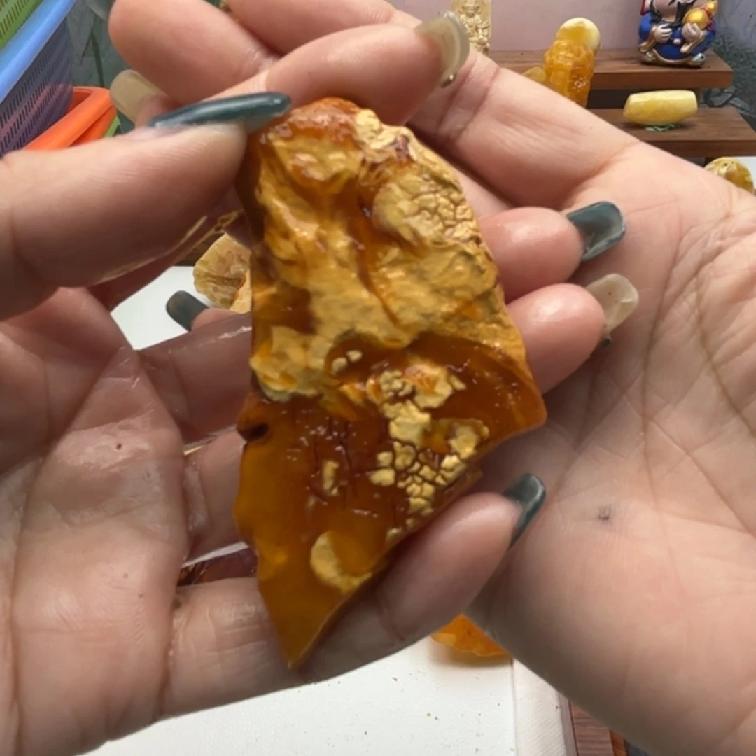 定制琥珀未镶嵌蜜蜡原石不退不换