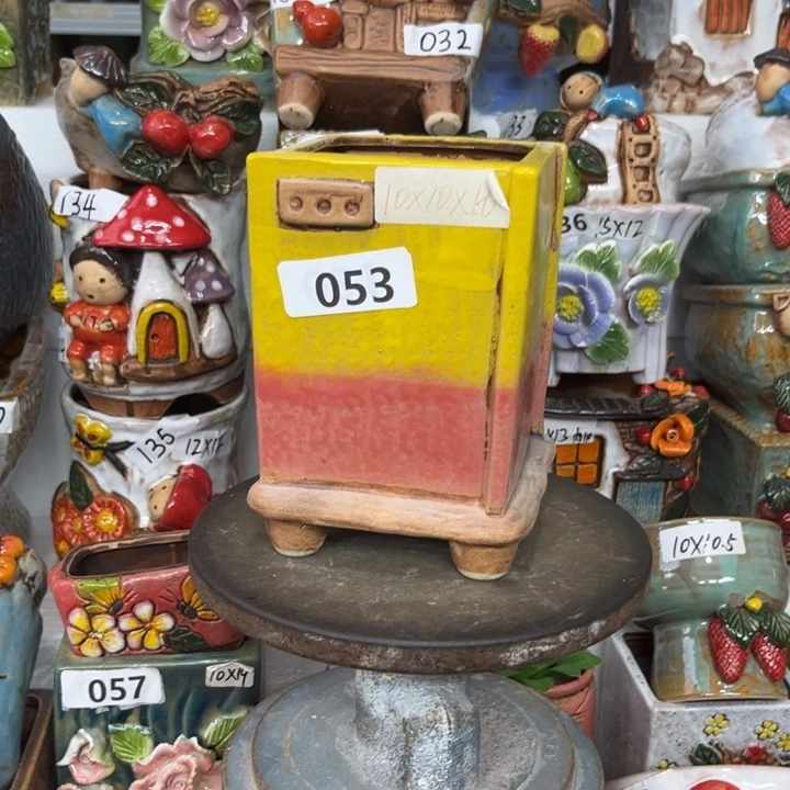 紫砂花盆粗陶材质多肉花盆